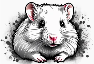 A white hamster tattoo idea