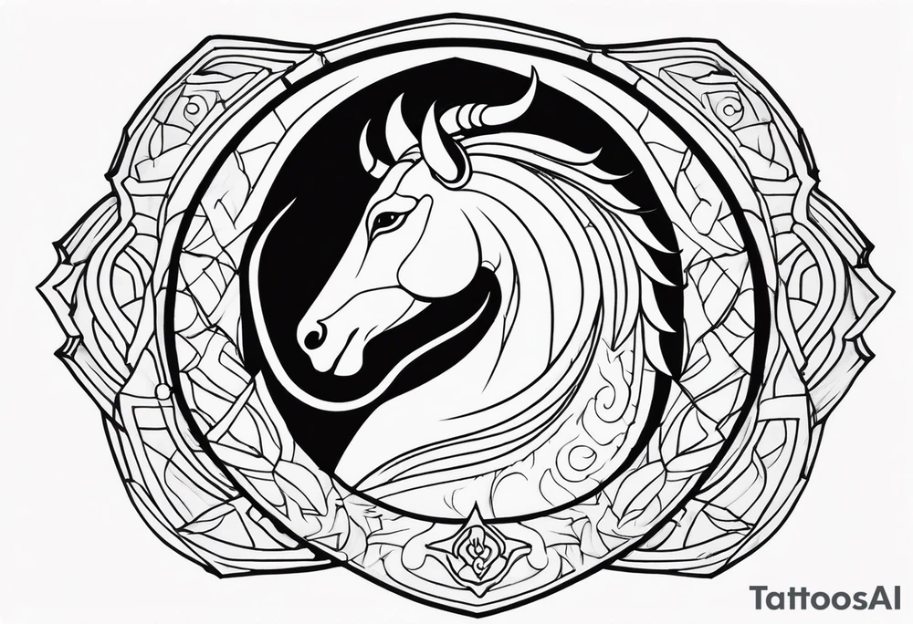 capricorn zodiac symbol tattoo idea