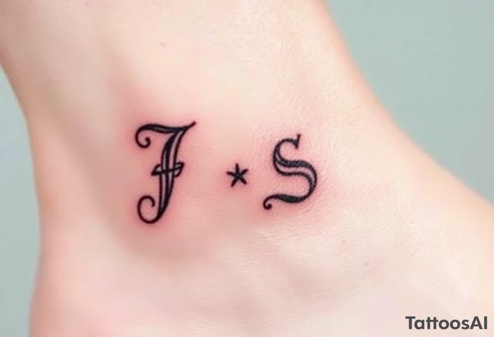 J and s letters tattoo idea