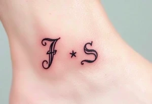 J and s letters tattoo idea