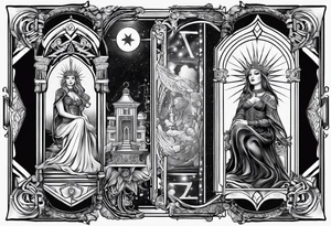 High priestess tarot tattoo idea