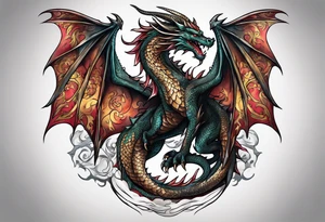 Dragon full body tattoo idea