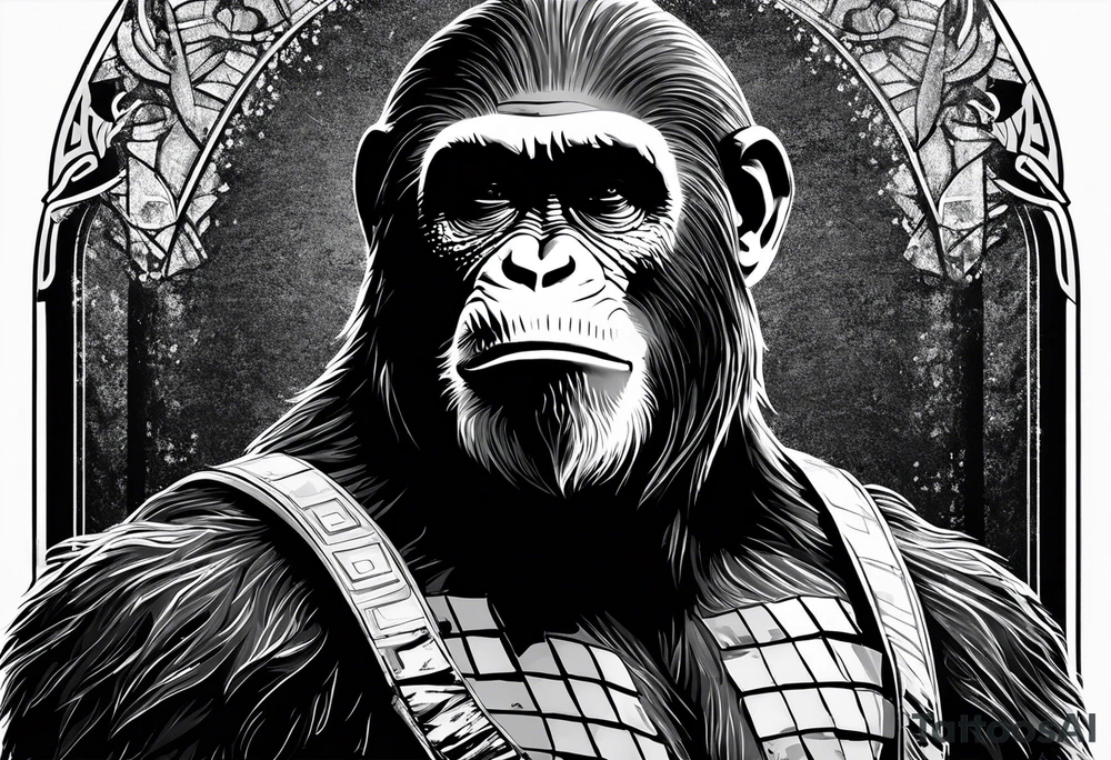 Caesar from the movie planet of the apes tattoo idea