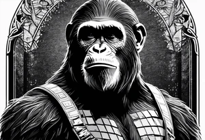 Caesar from the movie planet of the apes tattoo idea