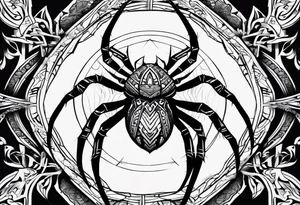 Neotribal spider tattoo idea