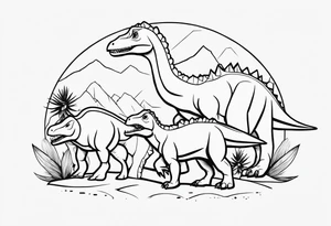 dinosaur family tattoo idea