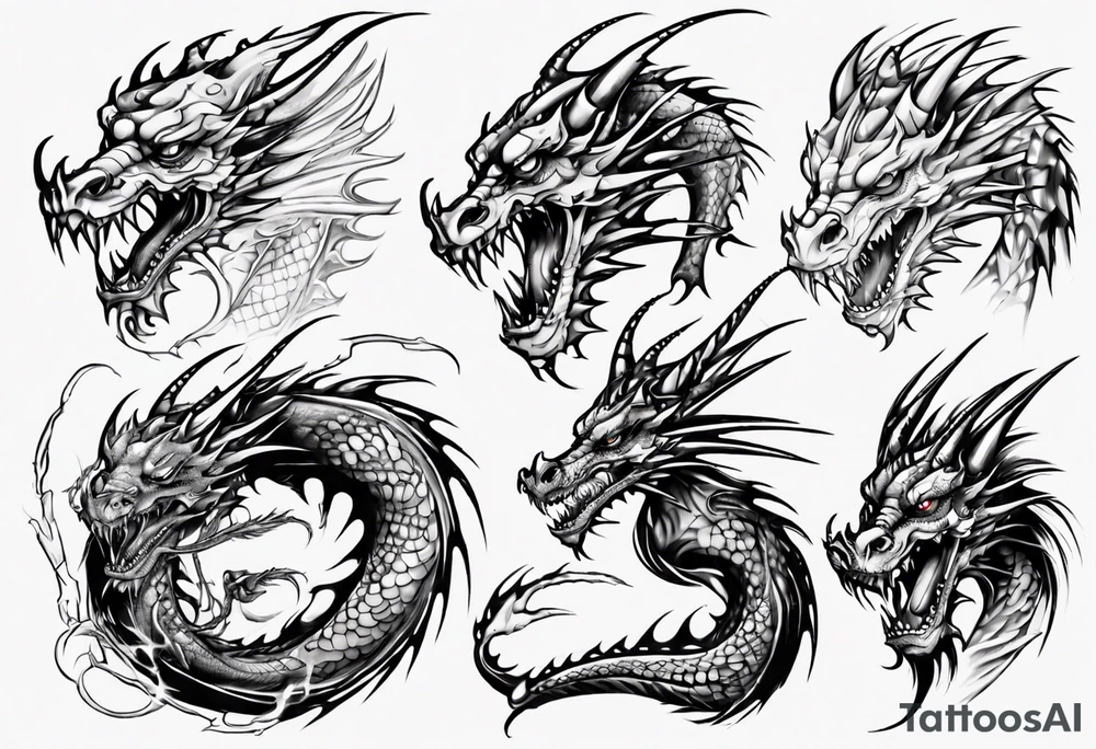 computer dragon tattoo idea