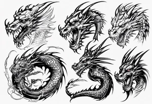 computer dragon tattoo idea