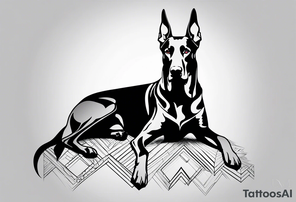 majestic dobermann tattoo idea