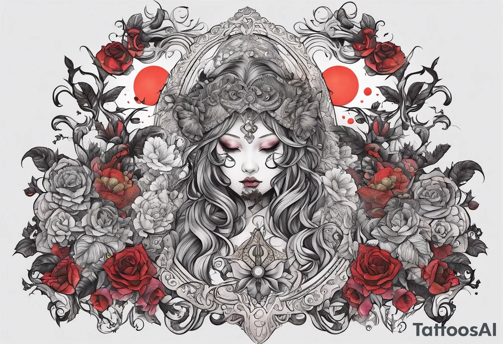 Beautiful Eldridge horror creature, astrology thigh tattoo tattoo idea