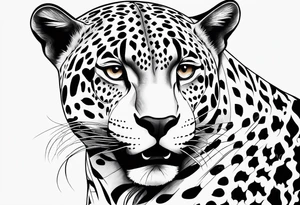 a jaguar like outline and AAA tattoo idea