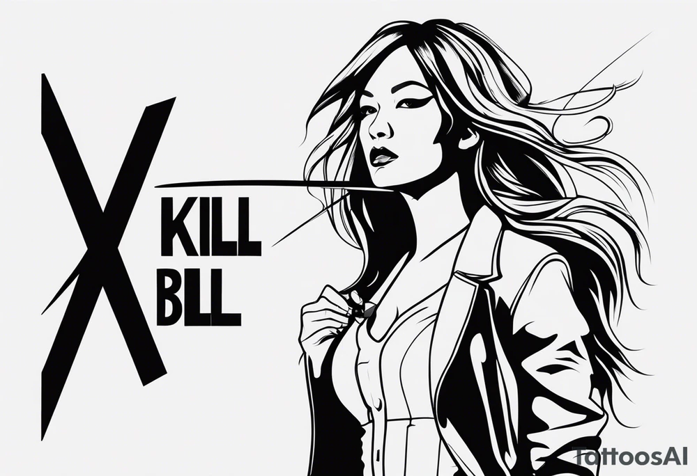 kill bill inspired minimalist tattoo idea