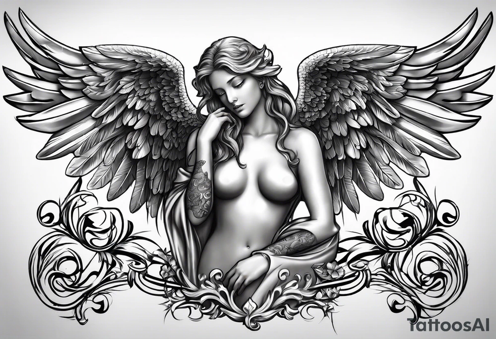 Angel tattoo idea