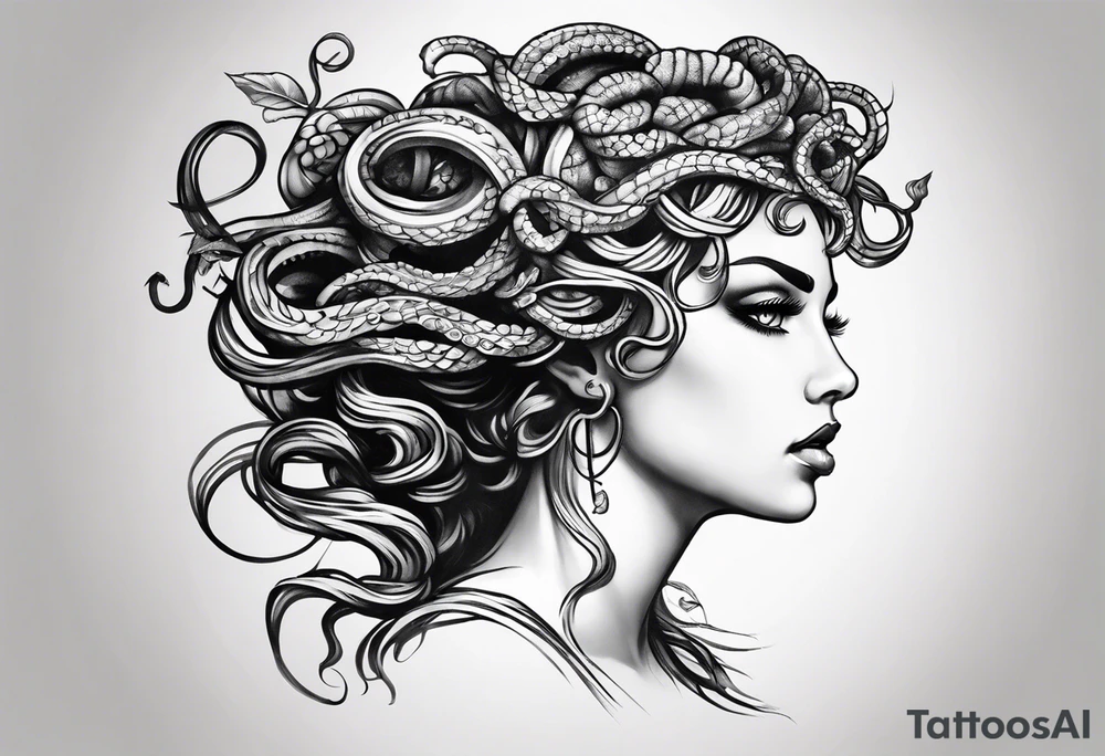 Medusa side view for forearm tattoo tattoo idea