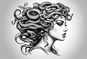 Medusa side view for forearm tattoo tattoo idea