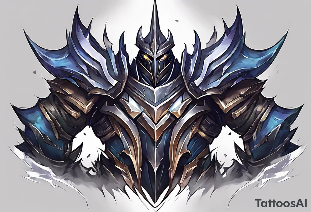 Mordekaiser from league of legends upper arm tattoo tattoo idea