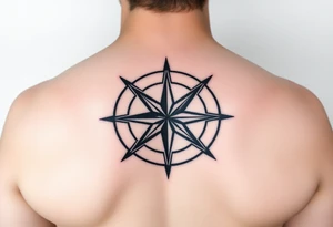 Double layered Compass rose tattoo idea