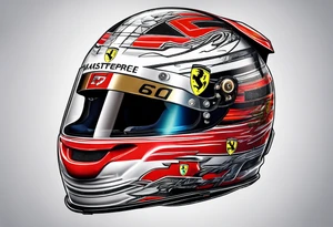 Formula 1 helment ferrari leclerc tattoo idea