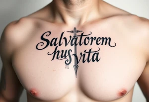 Salvatorem huis vitae script tattoo idea