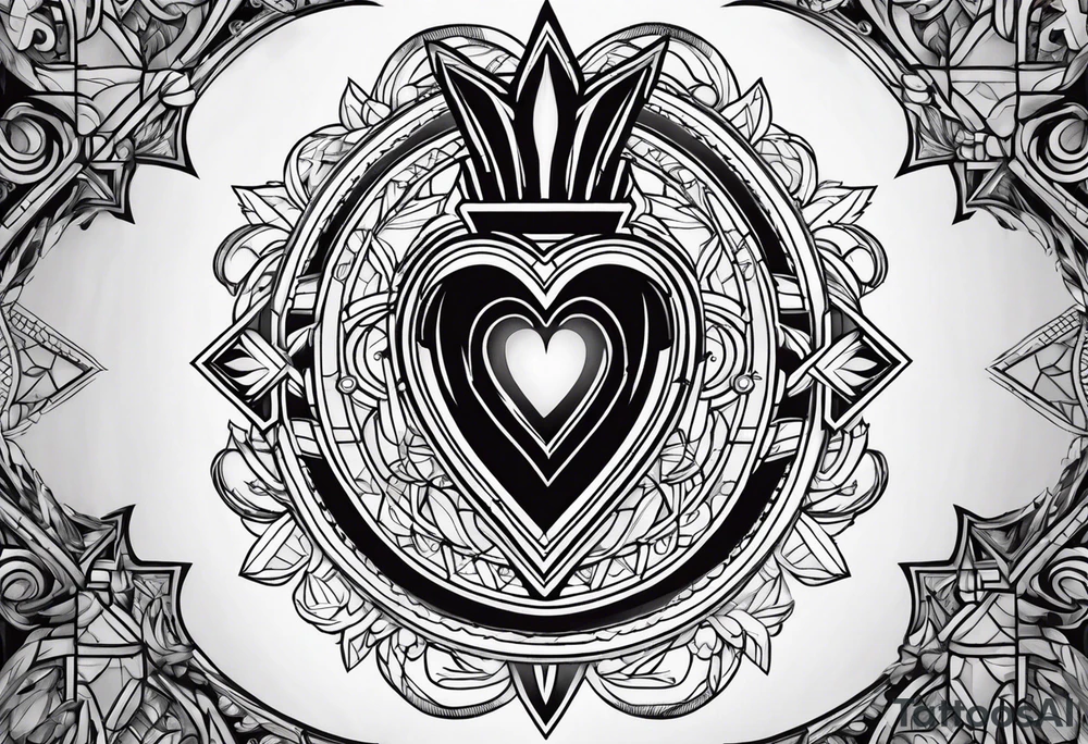 Sacred heart tattoo idea