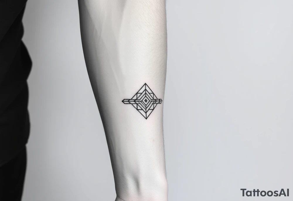 geometric lines tattoo idea