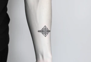 geometric lines tattoo idea