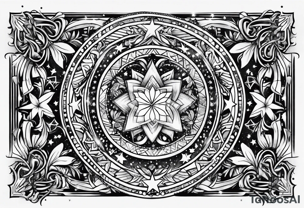 sparkle stars tattoo idea