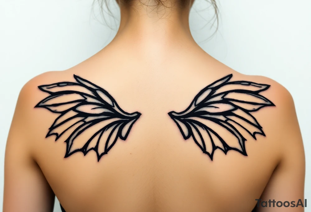 fairy wings gothic tattoo idea