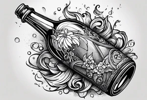 Broken bottle tattoo idea