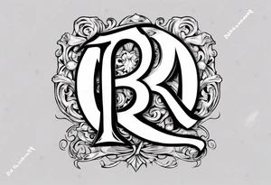 Letter R with date 09.01.23 tattoo idea