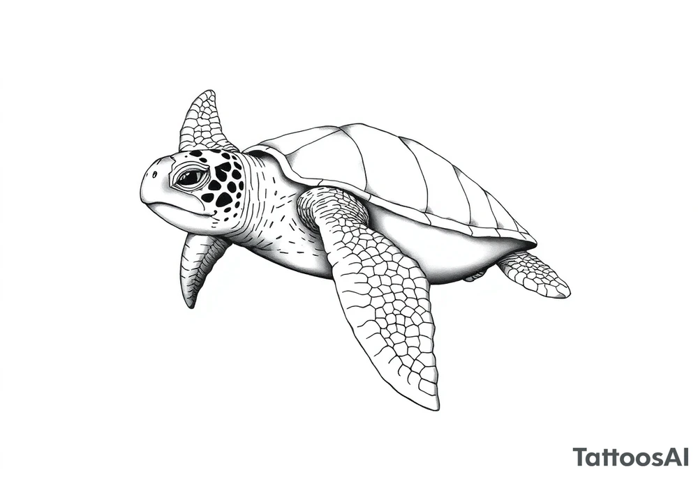 Majestic Sea turtle tattoo idea