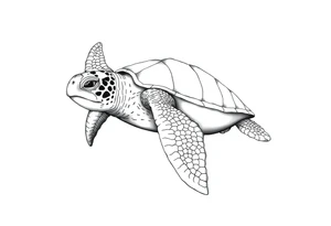 Majestic Sea turtle tattoo idea