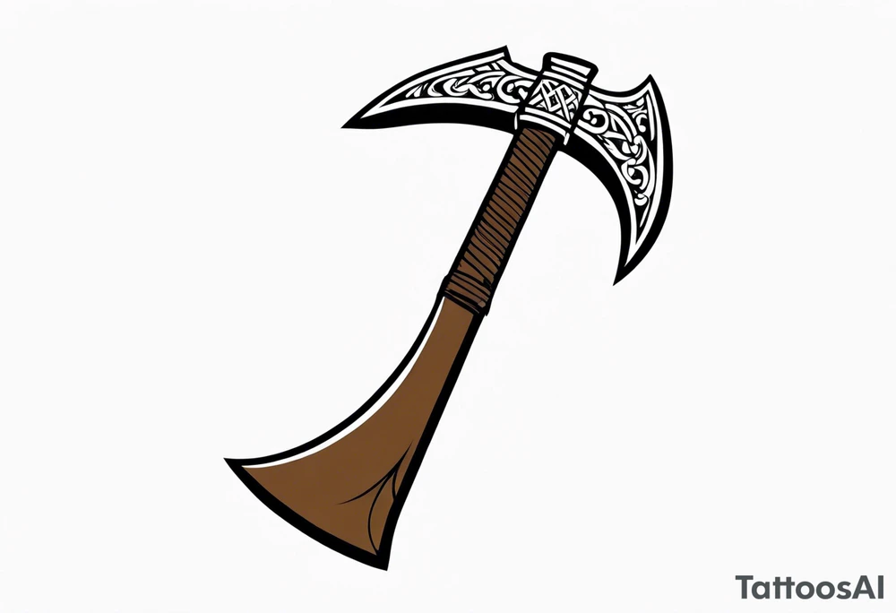 Viking axe tattoo idea