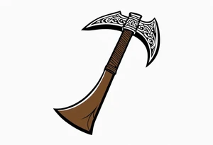 Viking axe tattoo idea