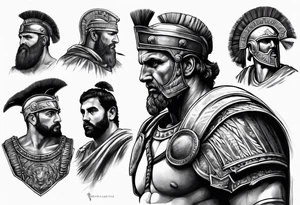 Sleeve tattoo, Roman empire, legionaries, gladiator, Colosseum tattoo idea