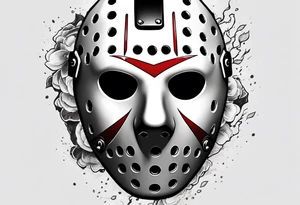 Friday the 13th Jason mask, Japanese art tattoo idea