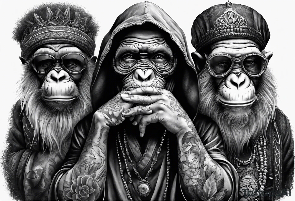 See no evil hear no evil speak no evil tattoo idea