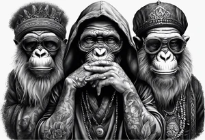 See no evil hear no evil speak no evil tattoo idea
