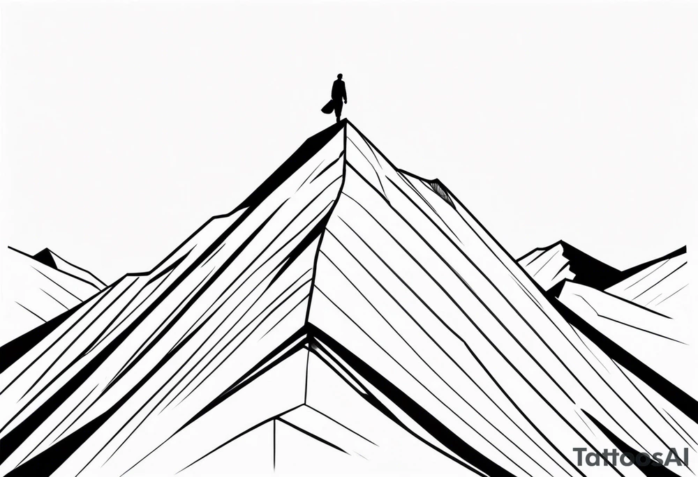 Person on Peak tattoo idea