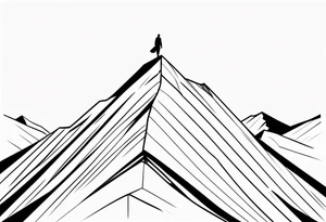 Person on Peak tattoo idea