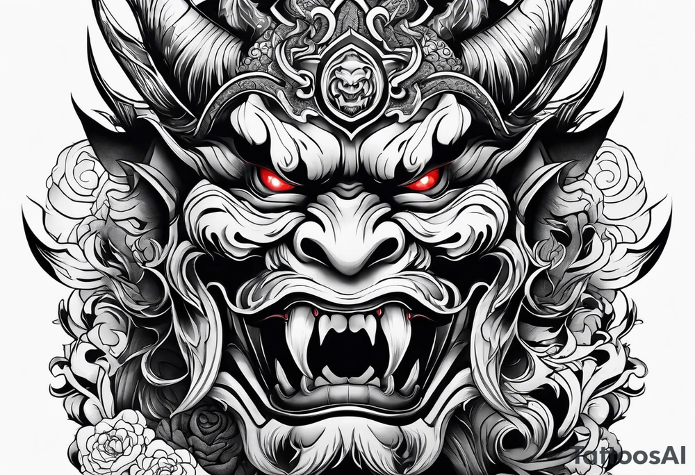 Japanese Demon tattoo idea