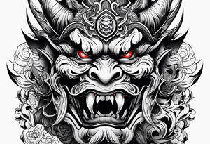 Japanese Demon tattoo idea