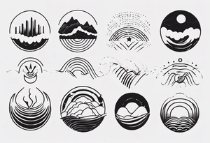 God is in the soundwaves, clean, small tattoo idea