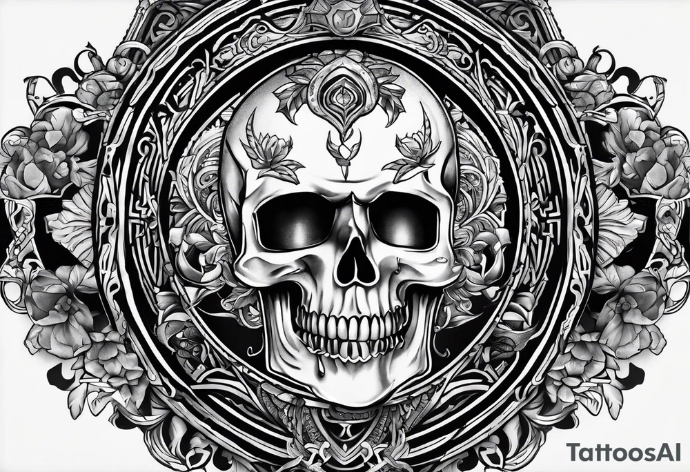 Scrolls that say “BUSHWICK” “ Darkside” “A.O.” tattoo idea