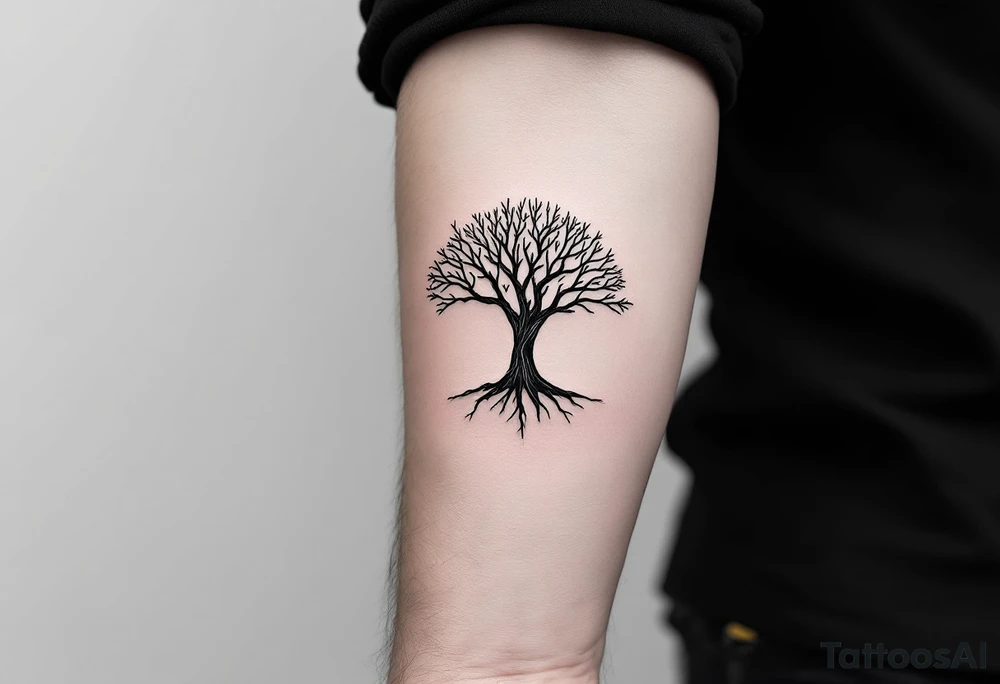 tree of life tattoo that spans across forearm tattoo idea