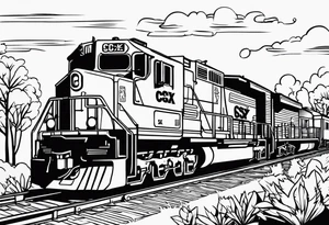 CSX train tattoo idea