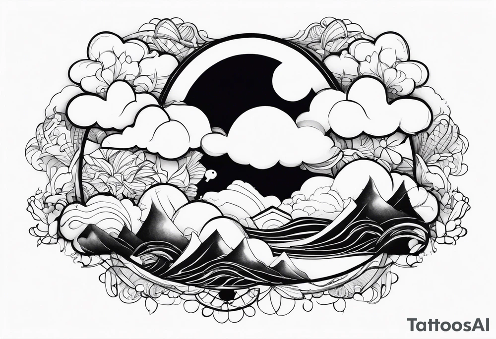 wispy clouds neojapanese tattoo idea