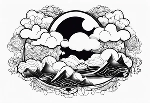 wispy clouds neojapanese tattoo idea
