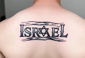 My sons name is Israel and I want to get his name but I want the Israelin flag or something tattoo idea