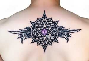 3D merkaba symbol colored light purple 
More options tattoo idea